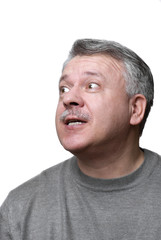 Obraz premium Portrait of adult man making a grimace