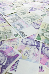 czech money background