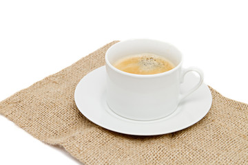 a cup of coffee isolated on white