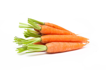 carrots on white