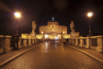 Plakat Rome. St Angel's castle