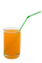 Images of a glass with the juice, isolated, on a white backgroun