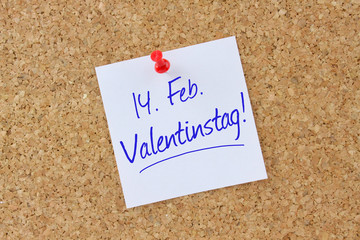 Notizzettel Valentinstag