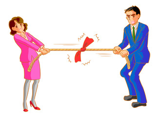 男と女の綱引き