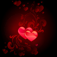 black valentine's day card