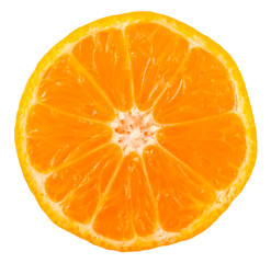 Slice of ripe tangerine