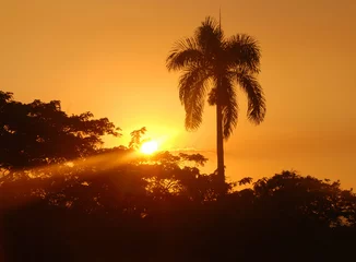 Keuken spatwand met foto Sunset on Cuba © Davido