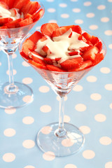 Strawberries in glasses