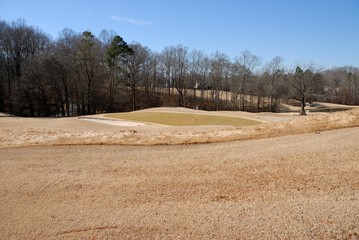 golf course georgia usa in the winter time