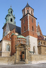 Fototapeta na wymiar Wawel Cathedral in Krakow, Poland
