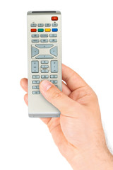 Hand with remote control