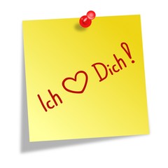 Notizzettel Ich liebe Dich X