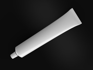 A render of isolated generic toothpaste tube