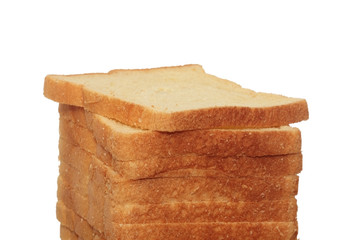 loaf of bread isolated on white