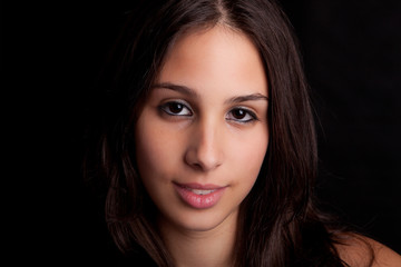 Naklejka premium Young and beautiful woman portrait