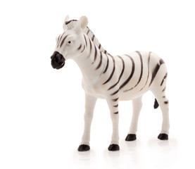 Fototapeta na wymiar toy zebra isolated