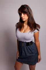 Young and beautiful woman posing