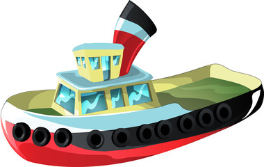 Cartoon Tug Boat
