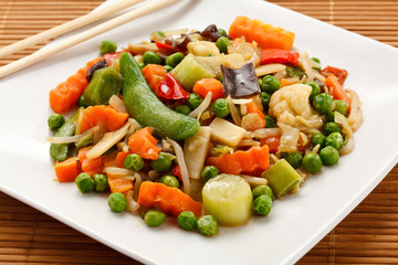 Vegetarian food - boiled vegetables