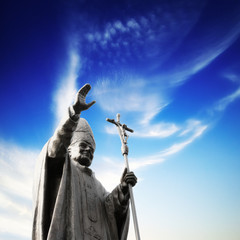 Statue of Pope - obrazy, fototapety, plakaty