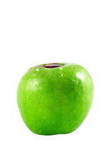 Close up of green apple after wash