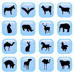 animal vector buttons