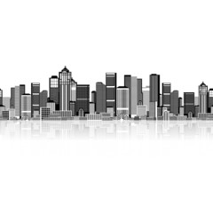Cityscape seamless background for your design, urban art
