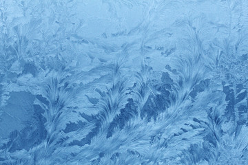 Fototapeta premium ice patterns on glass