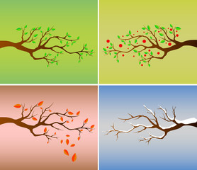 four season vector