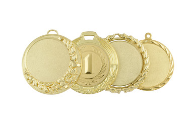 Gold medals isolated