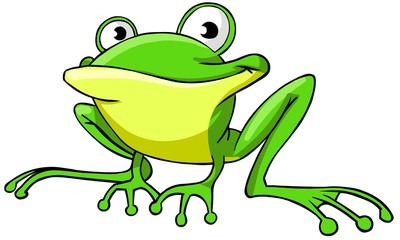 Cartoon frog.