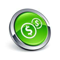 icône bouton internet dollar argent finance
