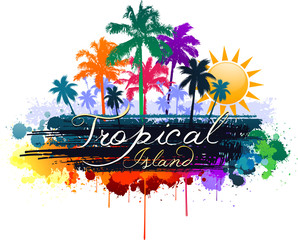 tropical island summer design © hugolacasse