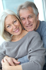 Portrait of happy in loved senior couple