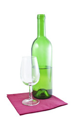 White wine and a glass