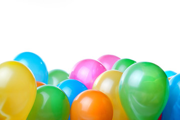 Fototapeta na wymiar kolorów balonów na białym tle