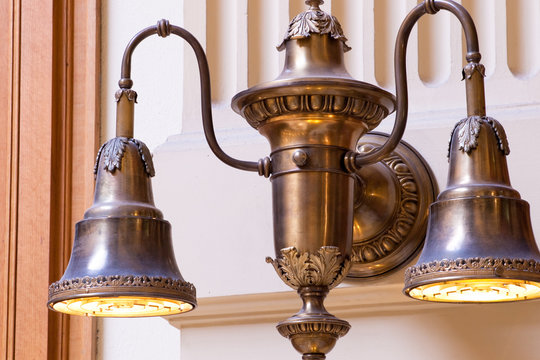 Old bronze light fixture