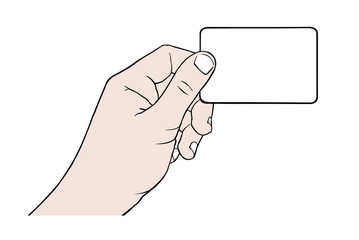 hand holding card