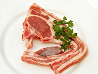 Dos chuletas de cordero