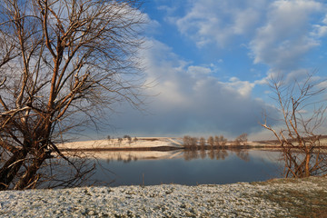 lake and clouds