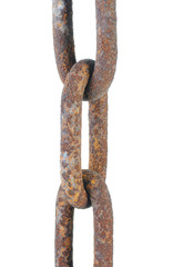 Large rusty chain.