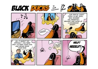 Crédence de cuisine en verre imprimé Des bandes dessinées Épisode 64 de la bande dessinée des canards noirs