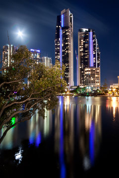 australian modern city at night