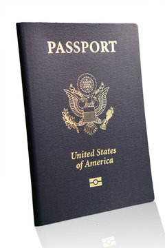 us united states america passport isolated reflection