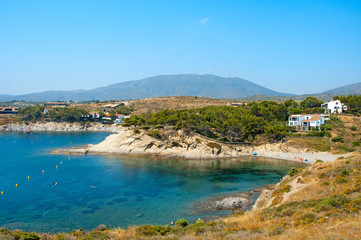Fototapeta na wymiar view of a beach in Cadaques, Spain