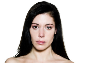 Fototapeta premium beautiful caucasian woman crying
