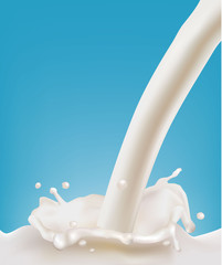 Milk splash. Vector illustration.