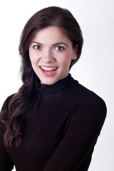Fototapeta premium Happy smiling beautiful young woman