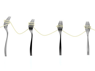forks and spaghetti