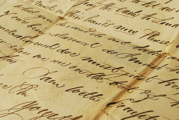 Old letter elegant handwriting from 1800's